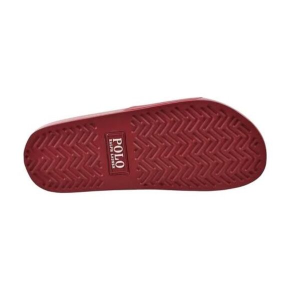 Polo Ralph Lauren Signature Pony Slides Red/White Men\'s Size 14 (809P0731-4003 )